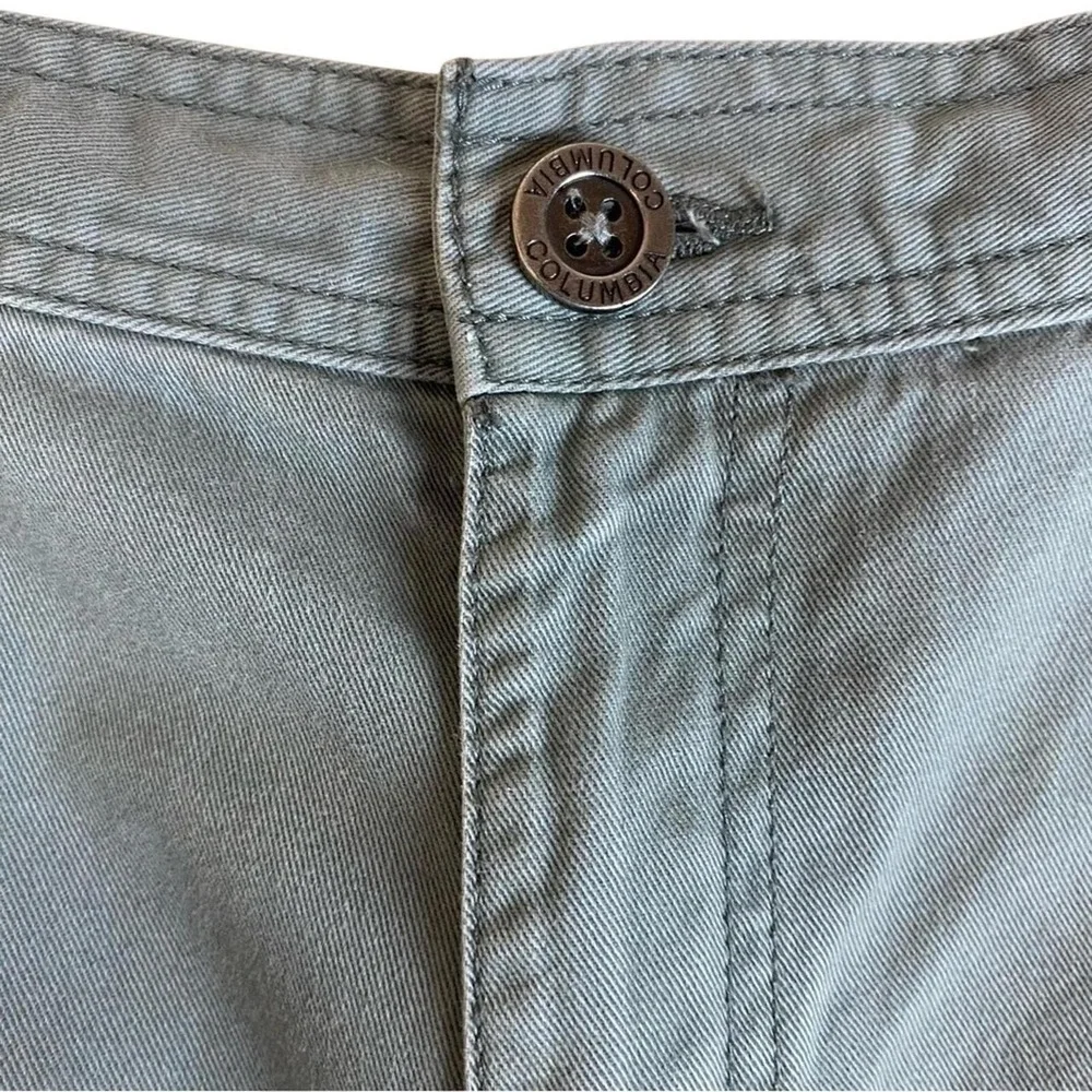 Columbia Sports Sun Protection Safari Green Color 6 Pockets Denim Shorts 40